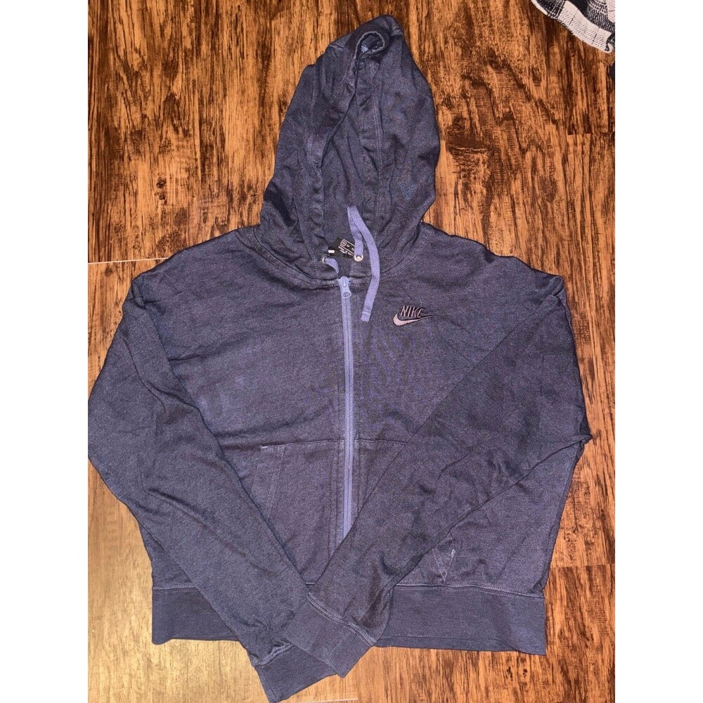 Navy Blue Cropped Nike Jacket